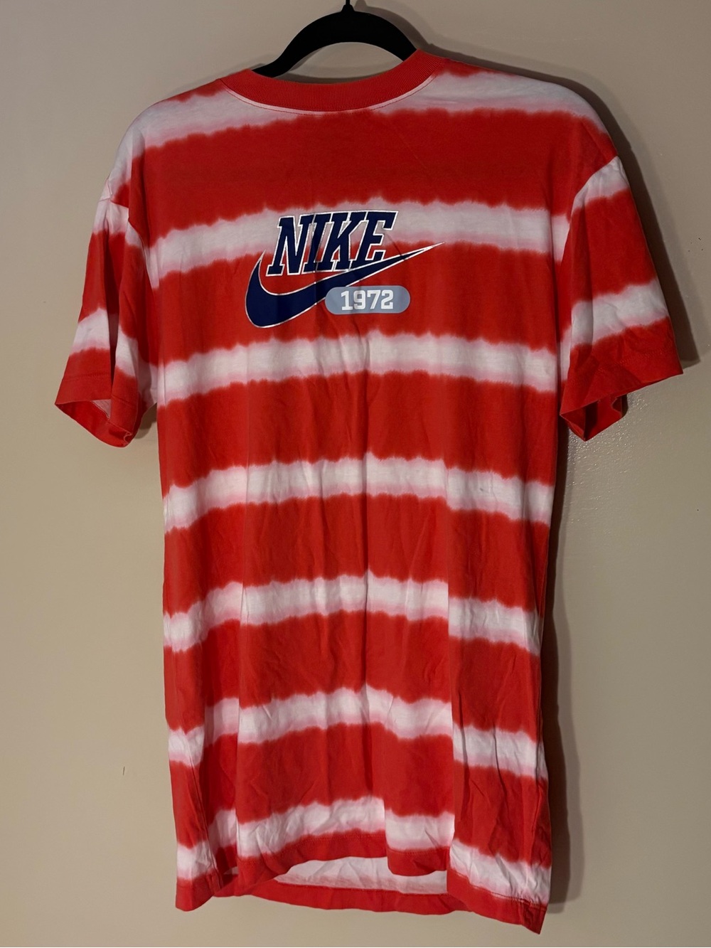 Nike 1972 Red & White Tie-Dye T shirt dress
